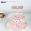 Three layer ceramic fruit plate ,colored ceramic plate